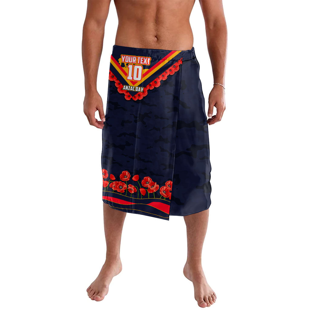Personalised Adelaide Crows ANZAC Lavalava Military Remembrance Australian Football Mascot Camouflage