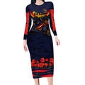 Personalised Adelaide Crows ANZAC Long Sleeve Bodycon Dress Military Remembrance Australian Football Mascot Camouflage