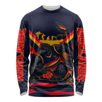 Personalised Adelaide Crows ANZAC Long Sleeve Shirt Military Remembrance Australian Football Mascot Camouflage