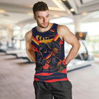 Personalised Adelaide Crows ANZAC Men Tank Top Military Remembrance Australian Football Mascot Camouflage