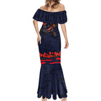 Personalised Adelaide Crows ANZAC Mermaid Dress Military Remembrance Australian Football Mascot Camouflage