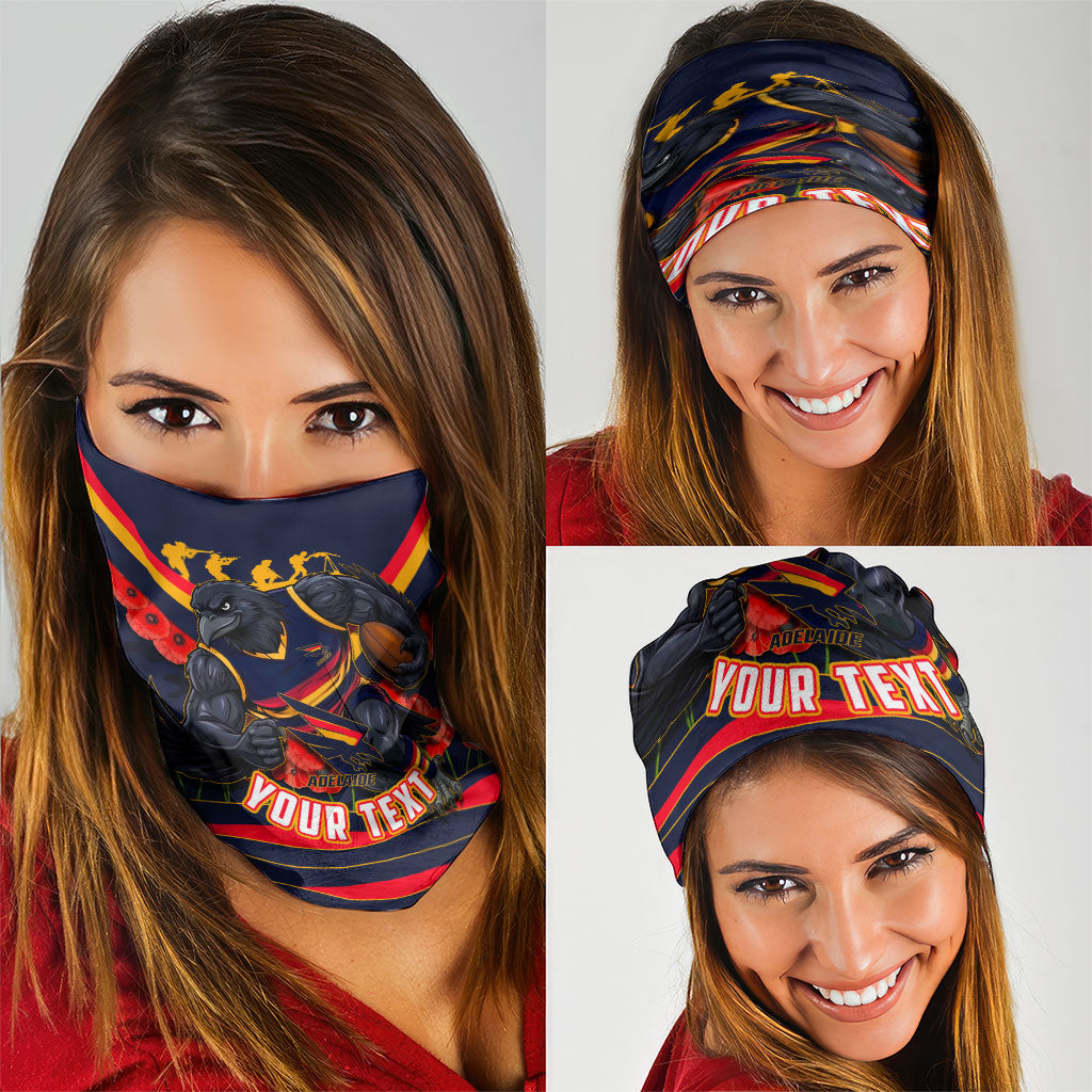 Personalised Adelaide Crows ANZAC Neck Gaiter Military Remembrance Australian Football Mascot Camouflage
