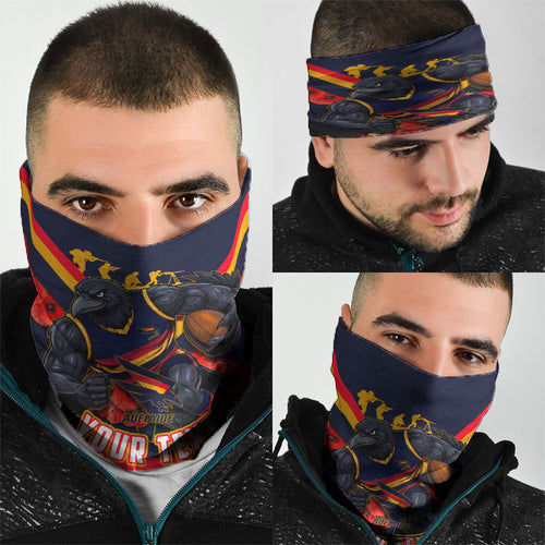 Personalised Adelaide Crows ANZAC Neck Gaiter Military Remembrance Australian Football Mascot Camouflage