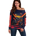 Personalised Adelaide Crows ANZAC Off Shoulder Sweater Military Remembrance Australian Football Mascot Camouflage