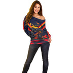 Personalised Adelaide Crows ANZAC Off Shoulder Sweater Military Remembrance Australian Football Mascot Camouflage