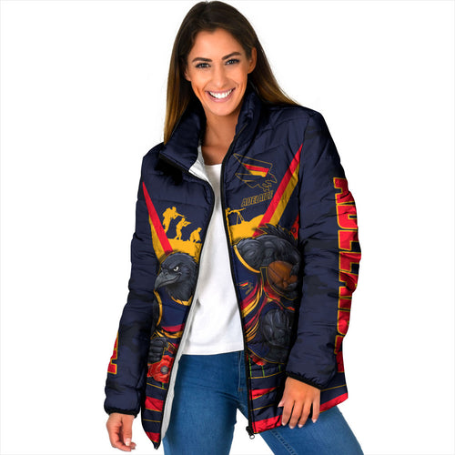 Personalised Adelaide Crows ANZAC Padded Jacket Military Remembrance Australian Football Mascot Camouflage