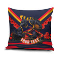 Personalised Adelaide Crows ANZAC Pillow Cover Military Remembrance Australian Football Mascot Camouflage