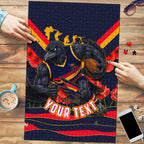 Personalised Adelaide Crows ANZAC Puzzle Military Remembrance Australian Football Mascot Camouflage