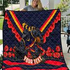 Personalised Adelaide Crows ANZAC Quilt Military Remembrance Australian Football Mascot Camouflage