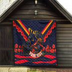 Personalised Adelaide Crows ANZAC Quilt Military Remembrance Australian Football Mascot Camouflage