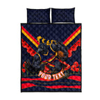 Personalised Adelaide Crows ANZAC Quilt Bed Set Military Remembrance Australian Football Mascot Camouflage