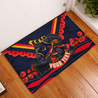 Personalised Adelaide Crows ANZAC Rubber Doormat Military Remembrance Australian Football Mascot Camouflage