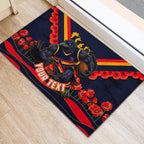 Personalised Adelaide Crows ANZAC Rubber Doormat Military Remembrance Australian Football Mascot Camouflage