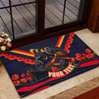 Personalised Adelaide Crows ANZAC Rubber Doormat Military Remembrance Australian Football Mascot Camouflage