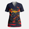 Personalised Adelaide Crows ANZAC Scrub Top Military Remembrance Australian Football Mascot Camouflage