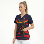 Personalised Adelaide Crows ANZAC Scrub Top Military Remembrance Australian Football Mascot Camouflage