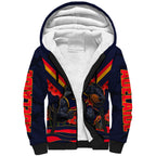 Personalised Adelaide Crows ANZAC Sherpa Hoodie Military Remembrance Australian Football Mascot Camouflage