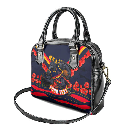 Personalised Adelaide Crows ANZAC Shoulder Handbag Military Remembrance Australian Football Mascot Camouflage