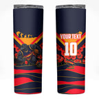Personalised Adelaide Crows ANZAC Skinny Tumbler Military Remembrance Australian Football Mascot Camouflage
