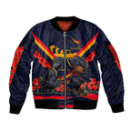 Personalised Adelaide Crows ANZAC Sleeve Zip Bomber Jacket Military Remembrance Australian Football Mascot Camouflage