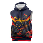 Personalised Adelaide Crows ANZAC Sleeveless Hoodie Military Remembrance Australian Football Mascot Camouflage