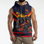 Personalised Adelaide Crows ANZAC Sleeveless Hoodie Military Remembrance Australian Football Mascot Camouflage