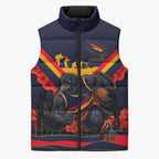 Personalised Adelaide Crows ANZAC Sleeveless Puffer Jacket Military Remembrance Australian Football Mascot Camouflage