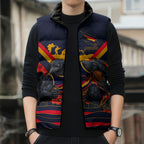 Personalised Adelaide Crows ANZAC Sleeveless Puffer Jacket Military Remembrance Australian Football Mascot Camouflage