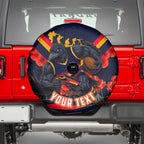 Personalised Adelaide Crows ANZAC Spare Tire Cover Military Remembrance Australian Football Mascot Camouflage