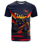 Personalised Adelaide Crows ANZAC T Shirt Military Remembrance Australian Football Mascot Camouflage