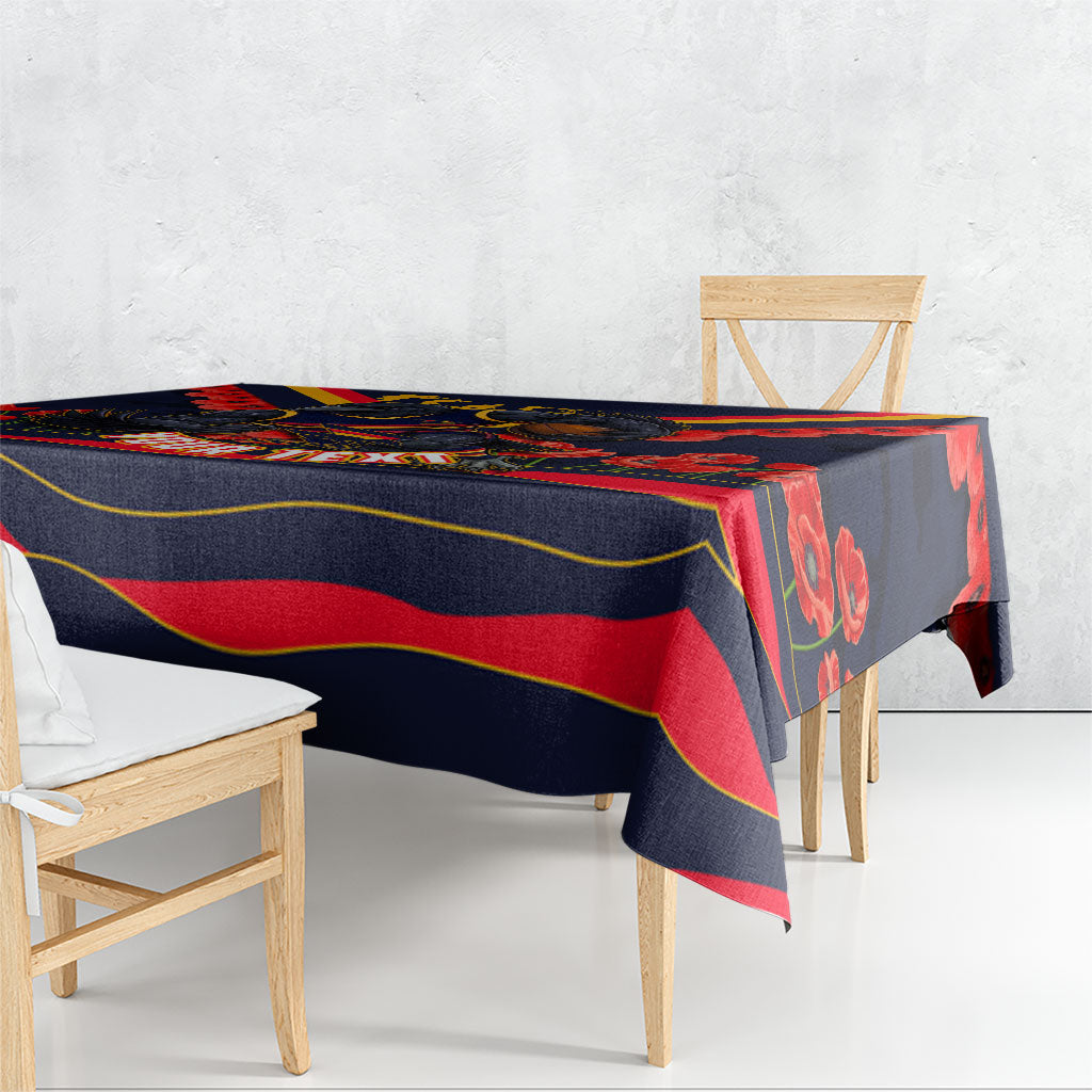 Personalised Adelaide Crows ANZAC Tablecloth Military Remembrance Australian Football Mascot Camouflage