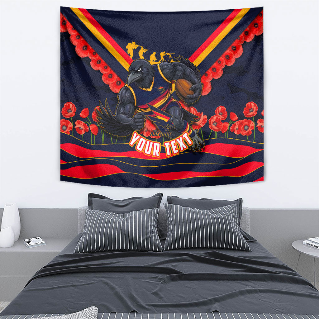 Personalised Adelaide Crows ANZAC Tapestry Military Remembrance Australian Football Mascot Camouflage