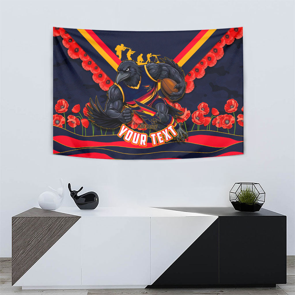 Personalised Adelaide Crows ANZAC Tapestry Military Remembrance Australian Football Mascot Camouflage