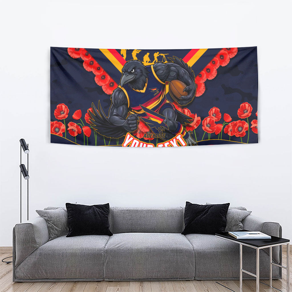Personalised Adelaide Crows ANZAC Tapestry Military Remembrance Australian Football Mascot Camouflage