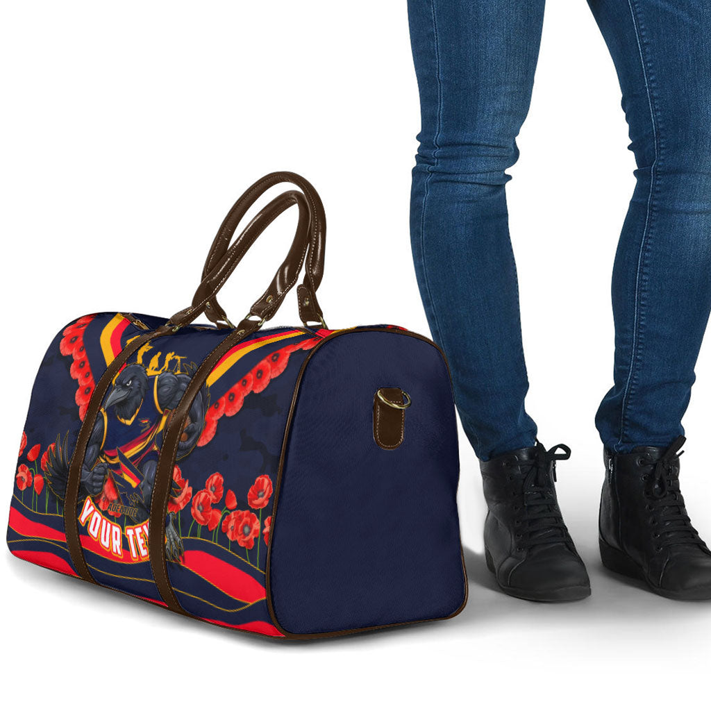Personalised Adelaide Crows ANZAC Travel Bag Military Remembrance Australian Football Mascot Camouflage