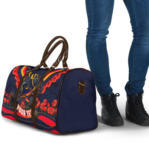 Personalised Adelaide Crows ANZAC Travel Bag Military Remembrance Australian Football Mascot Camouflage