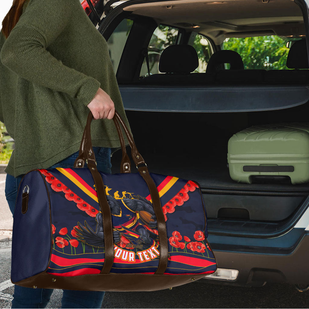 Personalised Adelaide Crows ANZAC Travel Bag Military Remembrance Australian Football Mascot Camouflage