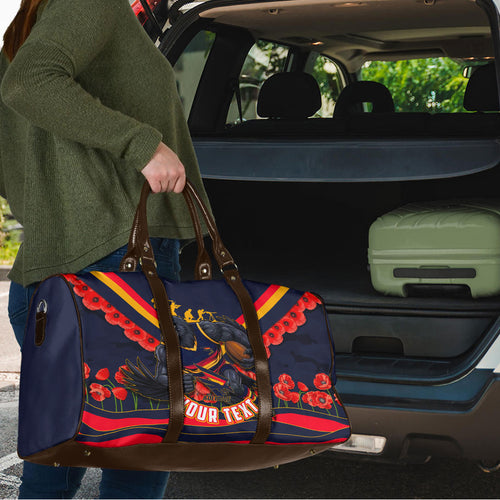 Personalised Adelaide Crows ANZAC Travel Bag Military Remembrance Australian Football Mascot Camouflage