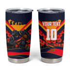 Personalised Adelaide Crows ANZAC Tumbler Cup Military Remembrance Australian Football Mascot Camouflage