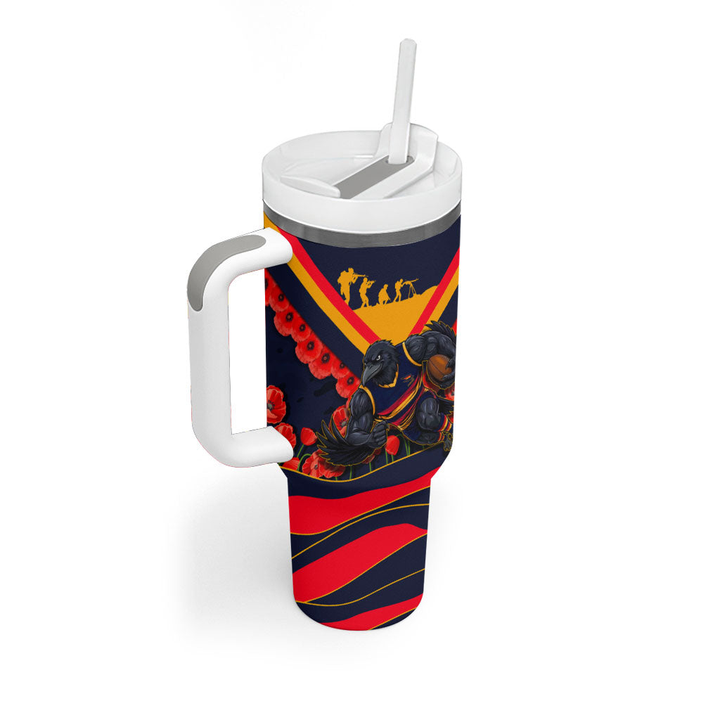 Personalised Adelaide Crows ANZAC Tumbler With Handle Military Remembrance Australian Football Mascot Camouflage
