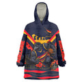 Personalised Adelaide Crows ANZAC Wearable Blanket Hoodie Military Remembrance Australian Football Mascot Camouflage