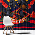 Personalised Adelaide Crows ANZAC Window Curtain Military Remembrance Australian Football Mascot Camouflage