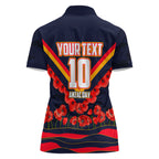 Personalised Adelaide Crows ANZAC Women Polo Shirt Military Remembrance Australian Football Mascot Camouflage