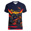 Personalised Adelaide Crows ANZAC Women V-Neck T-Shirt Military Remembrance Australian Football Mascot Camouflage