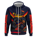Personalised Adelaide Crows ANZAC Zip Hoodie Military Remembrance Australian Football Mascot Camouflage