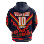 Personalised Adelaide Crows ANZAC Zip Hoodie Military Remembrance Australian Football Mascot Camouflage