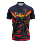 Personalised Adelaide Crows ANZAC Zipper Polo Shirt Military Remembrance Australian Football Mascot Camouflage