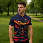 Personalised Adelaide Crows ANZAC Zipper Polo Shirt Military Remembrance Australian Football Mascot Camouflage