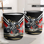 Personalised Collingwood Magpies ANZAC Laundry Basket Military Remembrance Australian Football Mascot Camouflage