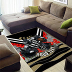 Personalised Collingwood Magpies ANZAC Area Rug Military Remembrance Australian Football Mascot Camouflage